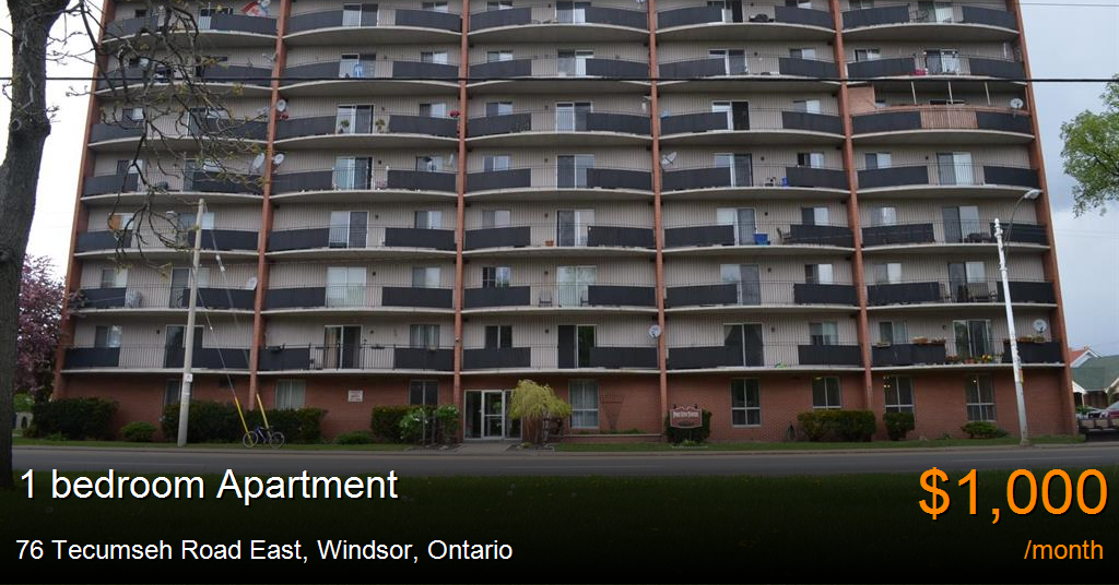76 tecumseh road east, windsor Apartment for Rent