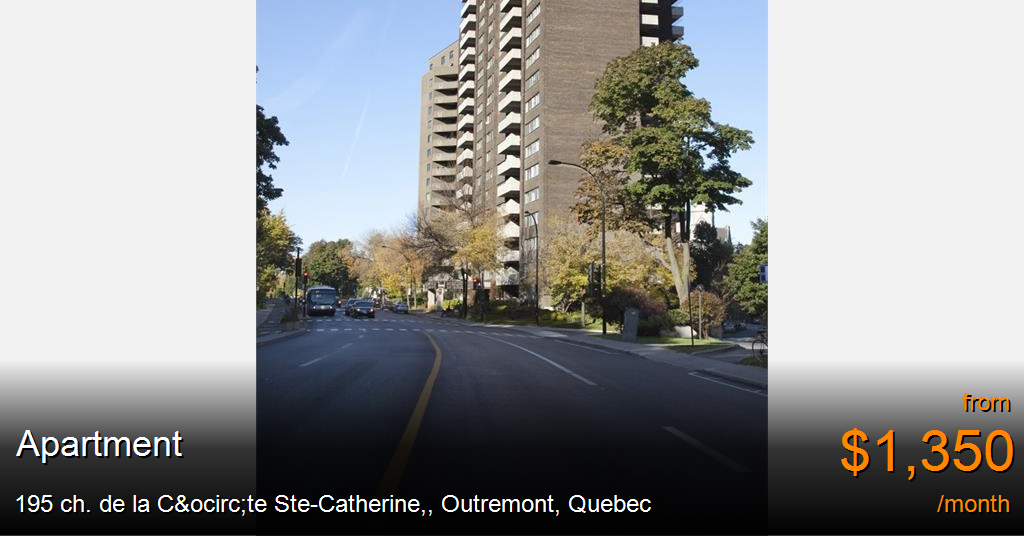 195 ch. de la côte stecatherine,, outremont Apartment for Rent