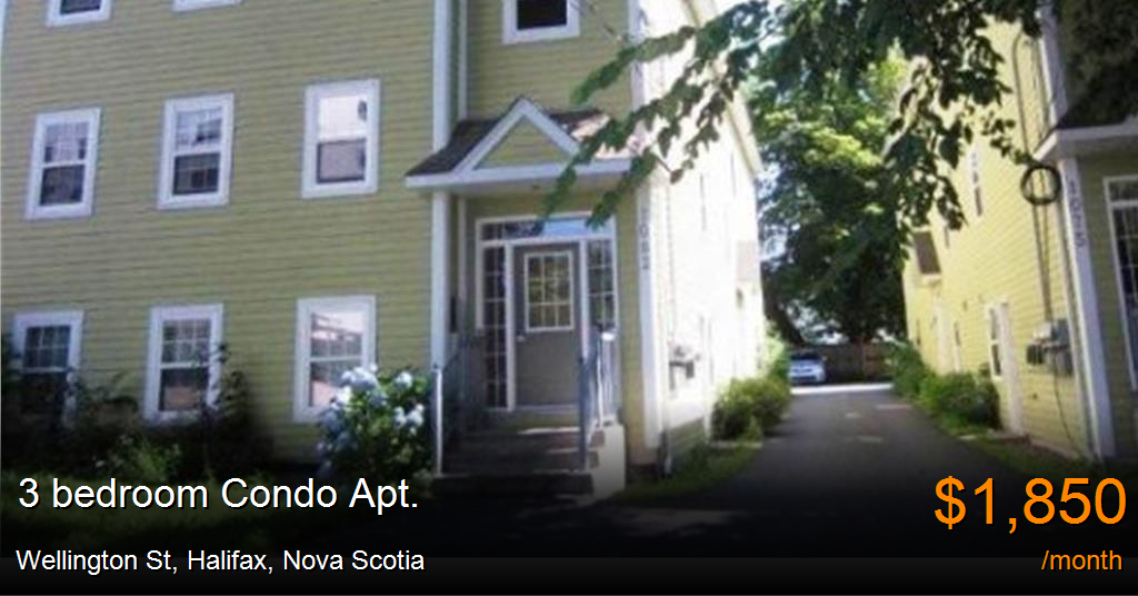 Wellington St, Halifax Condo Apt. for Rent B117795