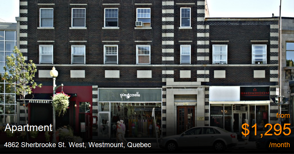 4862 sherbrooke st. west, westmount Apartment for Rent