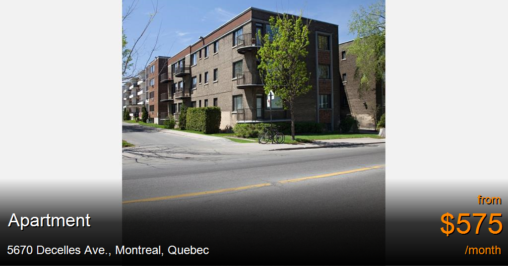 5670 Decelles Ave., Montreal Apartment for Rent B117851