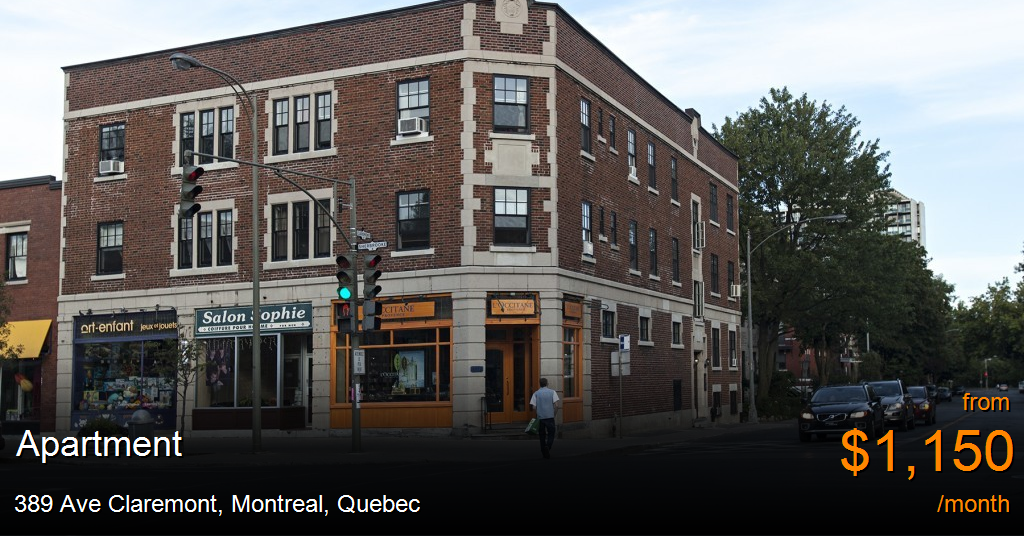 389 ave claremont, montreal Apartment for Rent