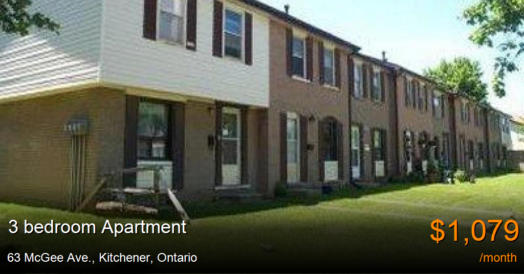 63 mcgee ave., kitchener Apartment for Rent