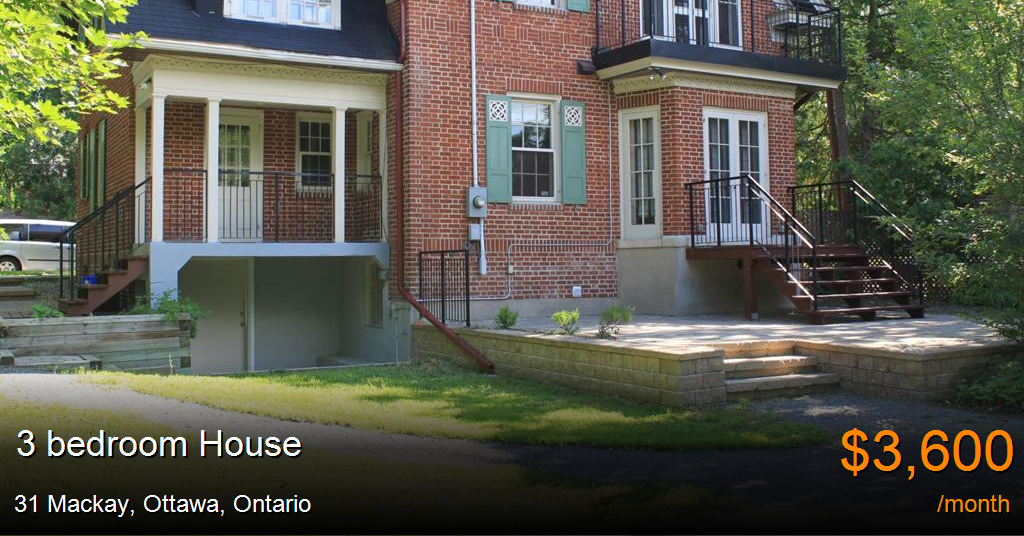 31 mackay, ottawa House for Rent