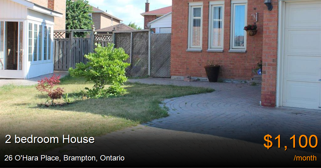 26 o'hara place, brampton House for Rent