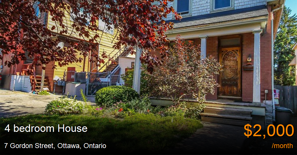 7 gordon street, ottawa House for Rent