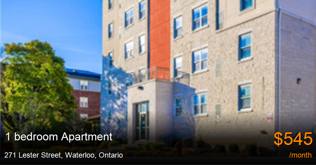 271 lester street, waterloo Apartment for Rent