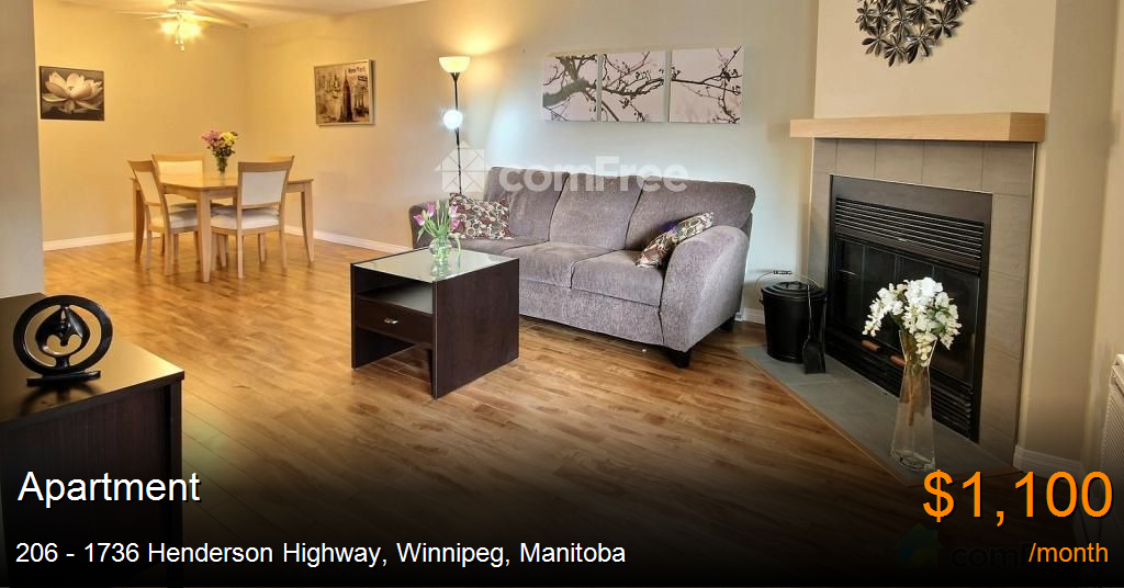 206 1736 henderson highway, winnipeg Apartment for Rent