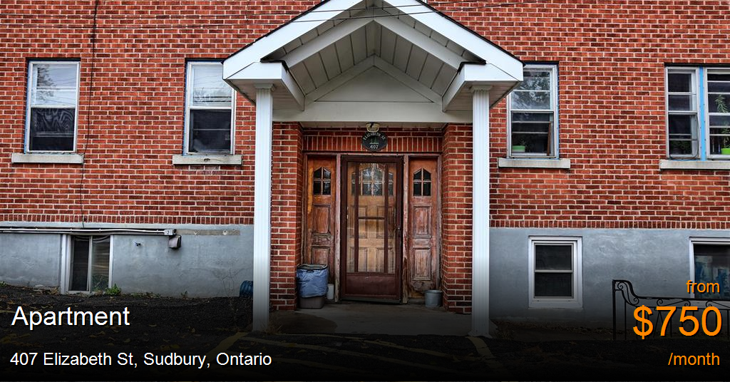 407 elizabeth st, sudbury Apartment for Rent