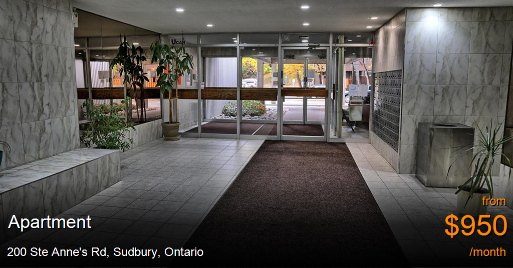 200 ste anne's rd, sudbury Apartment for Rent