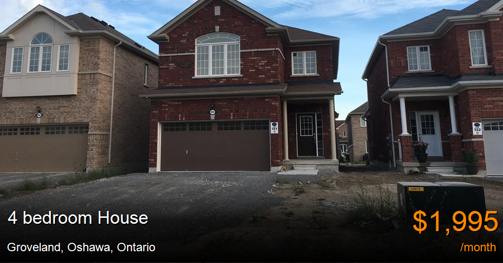 groveland, oshawa House for Rent