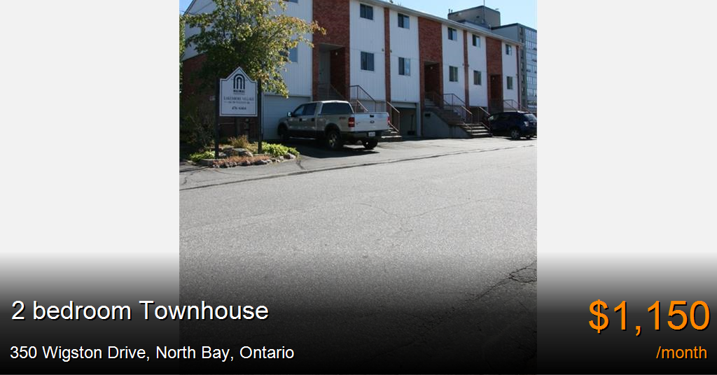 350 wigston drive, north bay Townhouse for Rent