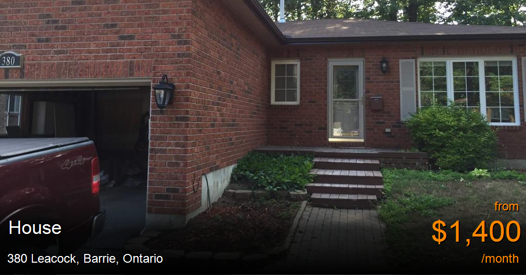 380 leacock, barrie House for Rent