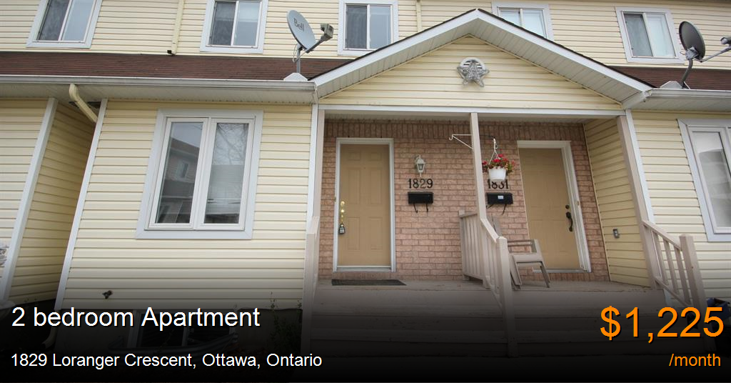 1829 loranger crescent, ottawa Apartment for Rent