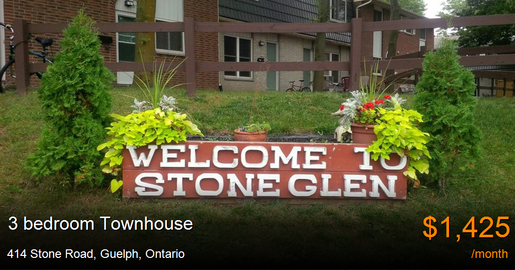 414 stone road, guelph Townhouse for Rent