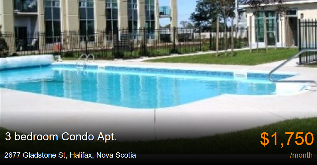2677 gladstone st, halifax Condo Apt. for Rent