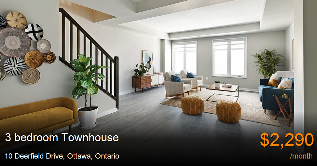 10 deerfield drive, ottawa Townhouse for Rent