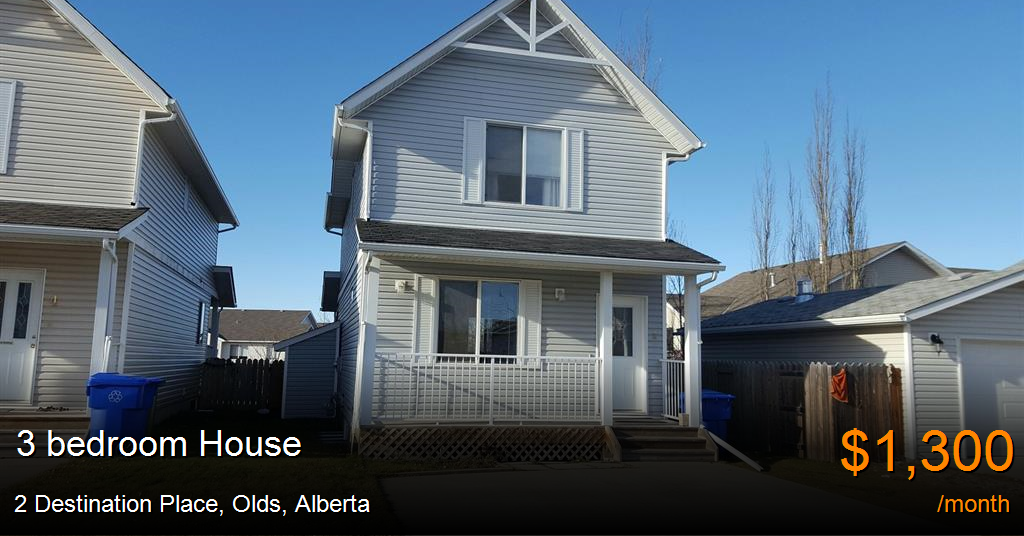 2 destination place, olds House for Rent