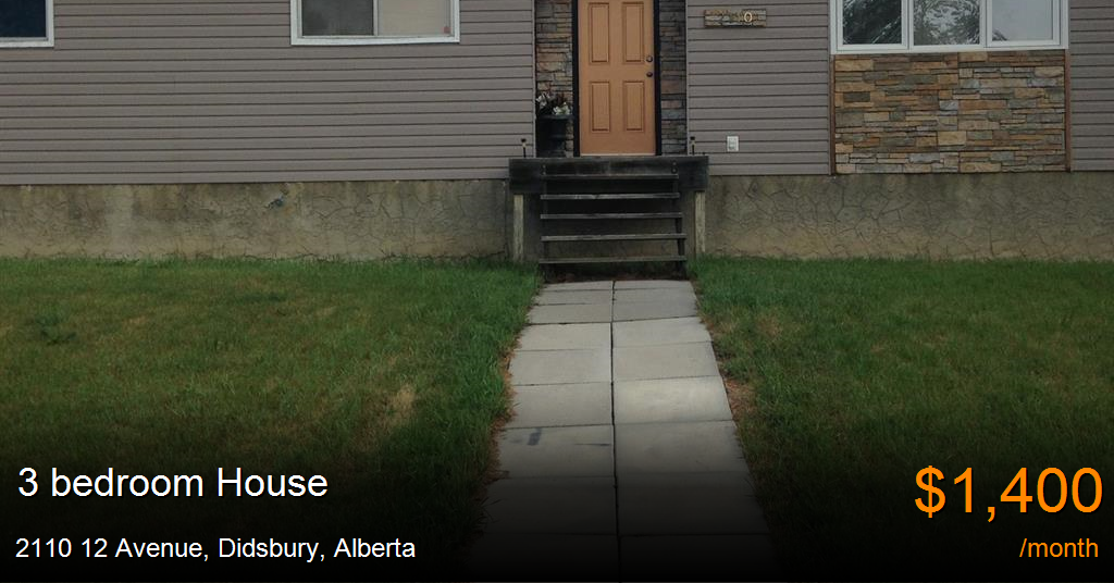 2110 12 avenue, didsbury House for Rent