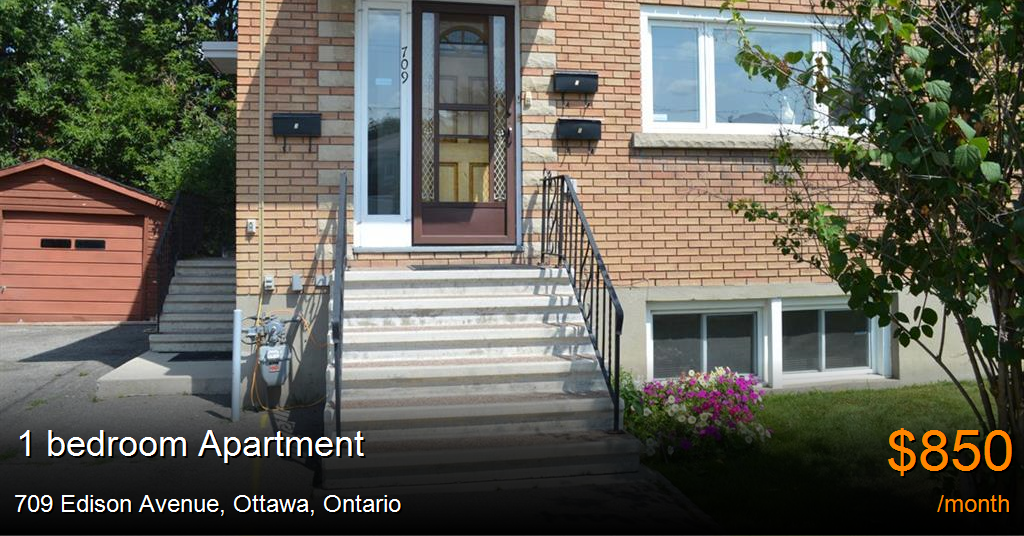 709 edison avenue, ottawa Apartment for Rent