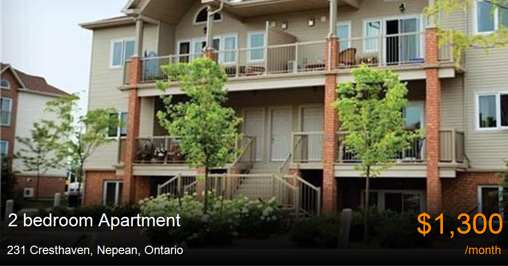 231 cresthaven, nepean Apartment for Rent