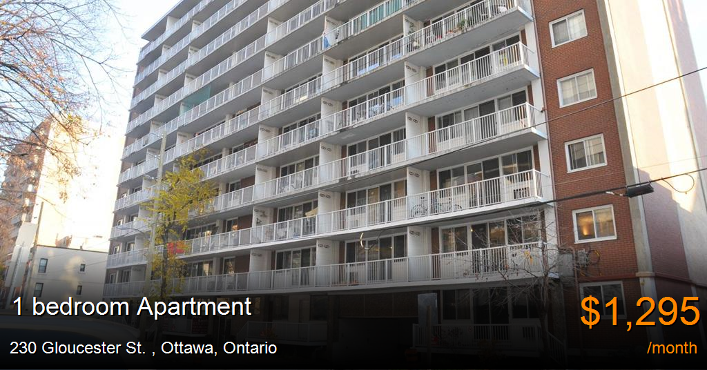230 gloucester st., ottawa Apartment for Rent