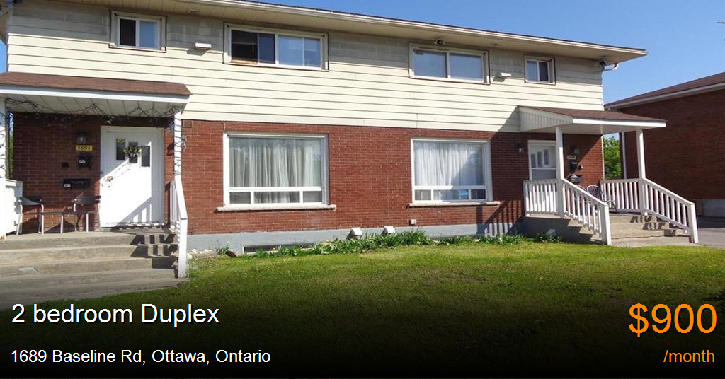 1689 baseline rd, ottawa Duplex for Rent