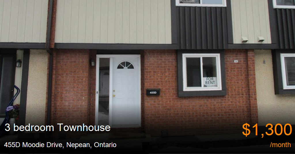 455d moodie drive, nepean Townhouse for Rent