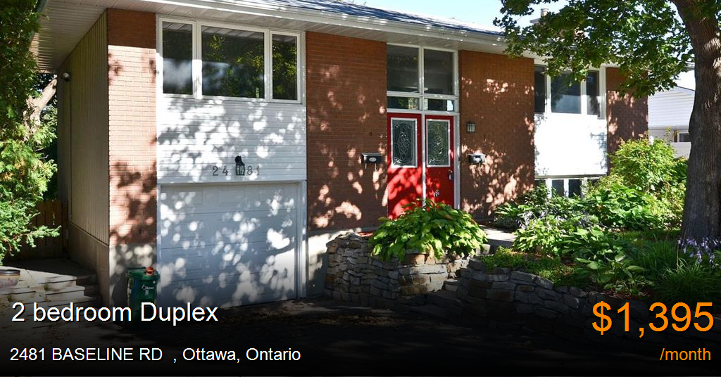 2481 baseline rd, ottawa Duplex for Rent