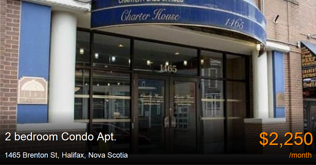 1465 brenton st, halifax Condo Apt. for Rent