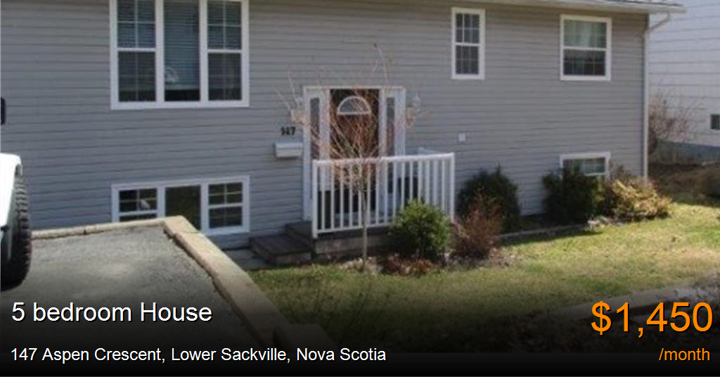 147 aspen crescent, lower sackville House for Rent