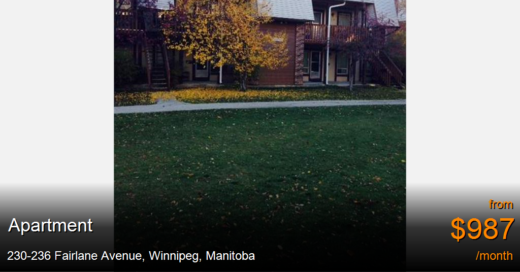 230236 fairlane avenue, winnipeg Apartment for Rent