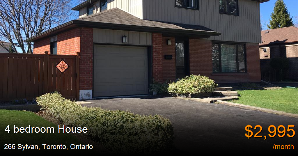 266 sylvan, toronto House for Rent