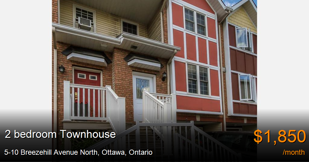 510 breezehill avenue north, ottawa Townhouse for Rent