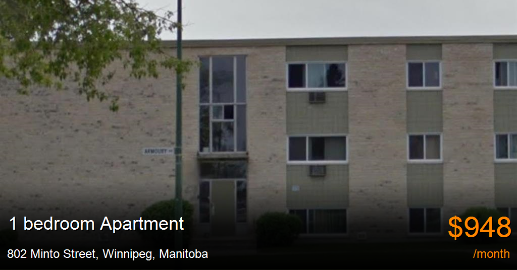 802 minto street, winnipeg Apartment for Rent