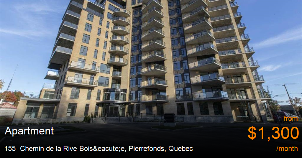 155 chemin de la rive boisée, pierrefonds Apartment for Rent