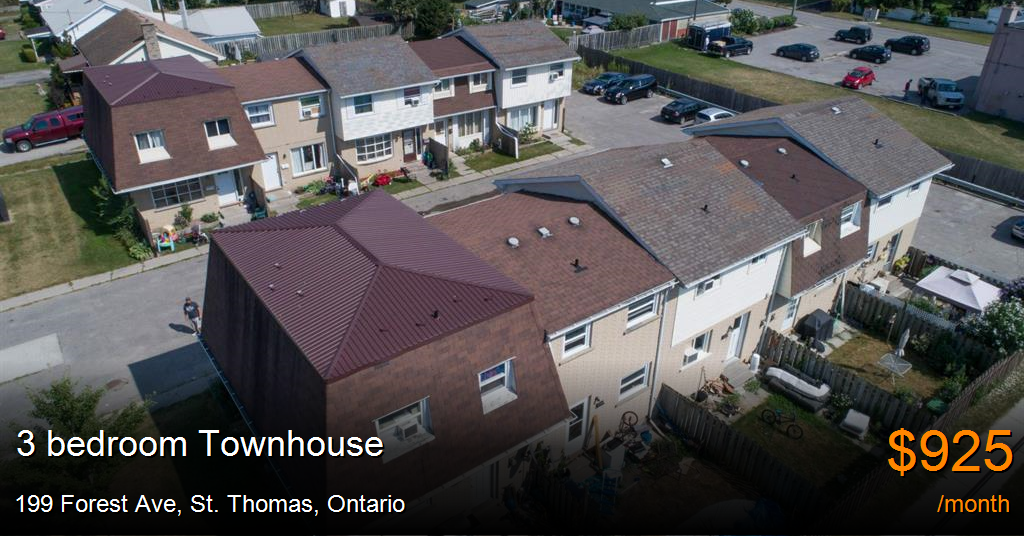 199 forest ave, st. thomas Townhouse for Rent