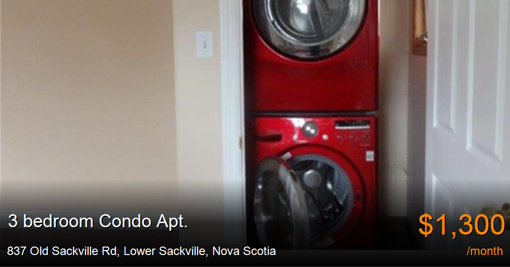 837 old sackville rd, lower sackville Condo Apt. for Rent
