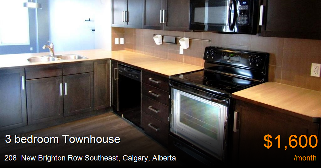 208 new brighton row southeast, calgary Townhouse for Rent