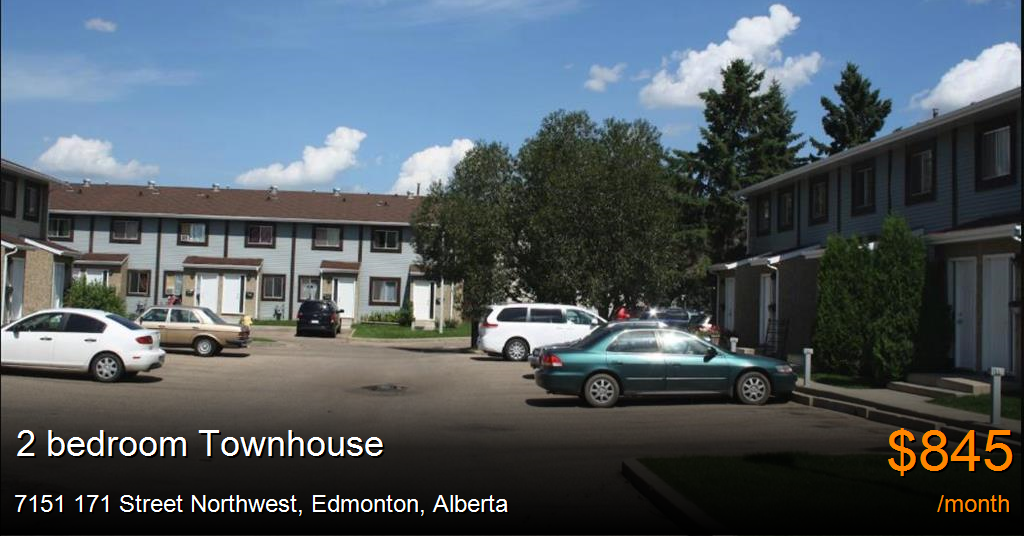 7151 171 street northwest, edmonton Townhouse for Rent