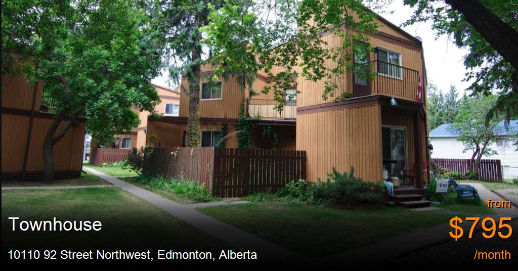 10110 92 street northwest, edmonton Townhouse for Rent