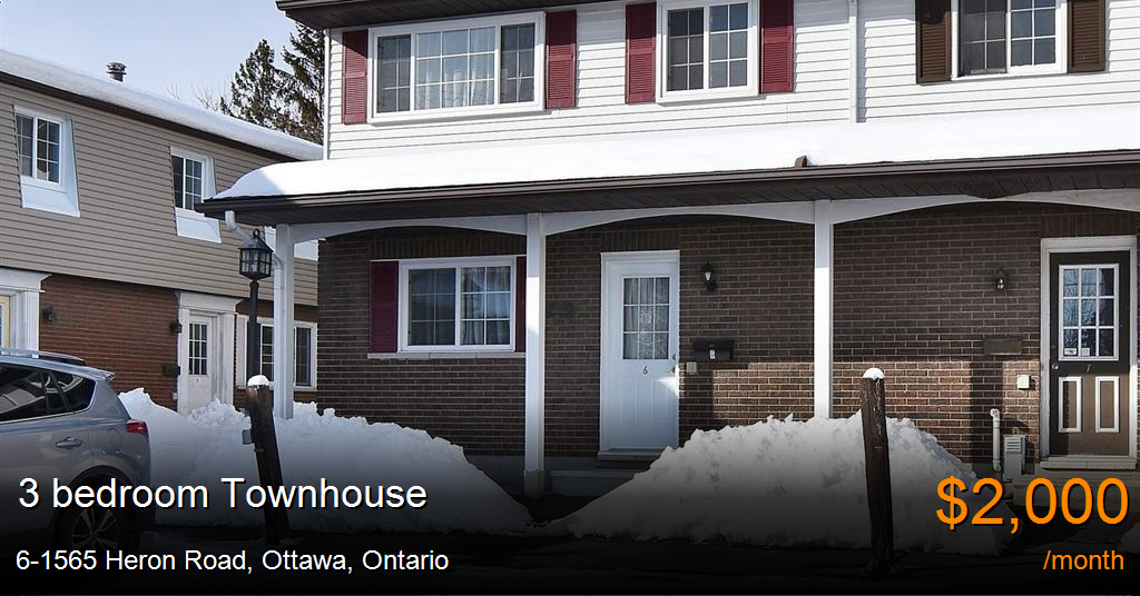 61565 heron road, ottawa Townhouse for Rent