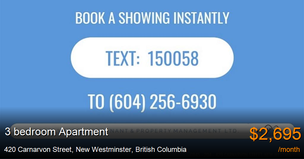 420 carnarvon street, new westminster Apartment for Rent