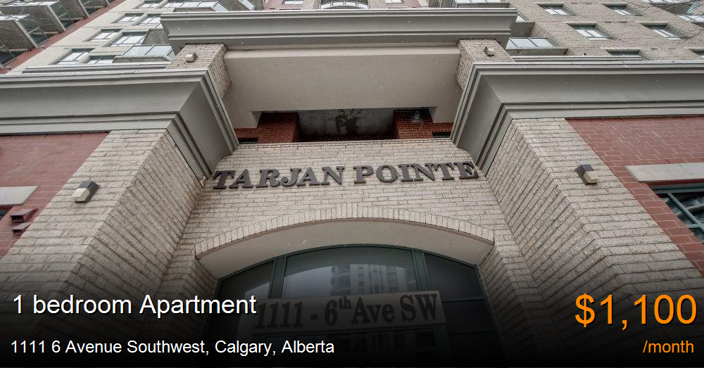1111 6 avenue southwest, calgary Apartment for Rent
