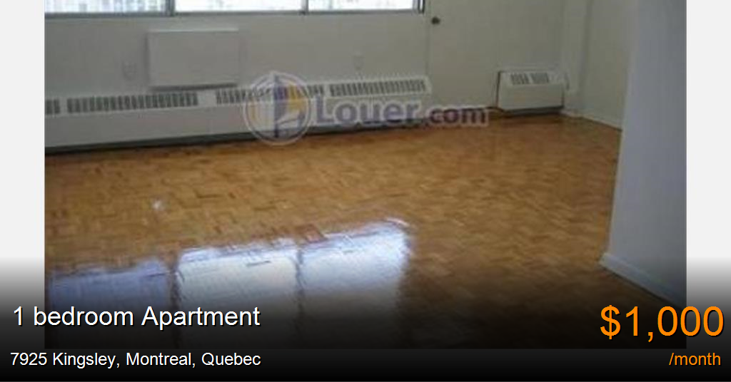 7925 kingsley, montreal Apartment for Rent