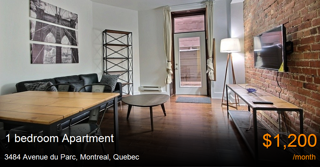 3484 avenue du parc, montreal Apartment for Rent
