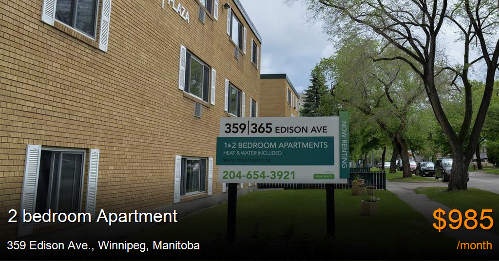 359 edison ave., winnipeg - Apartment for Rent