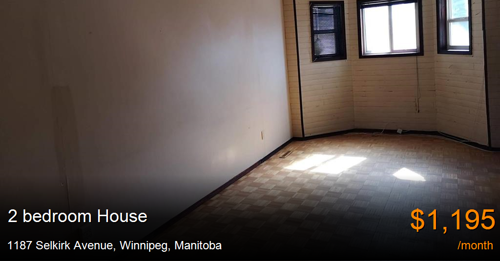 1187 selkirk avenue, winnipeg House for Rent