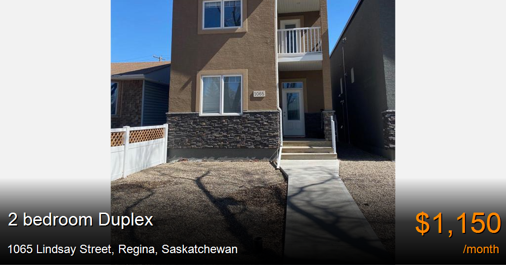 1065 lindsay street, regina Duplex for Rent