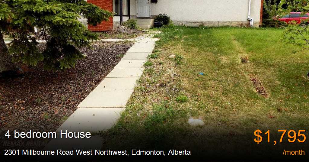 2301 millbourne road west northwest, edmonton House for Rent